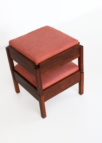 A Pair of Imbuia Footstools