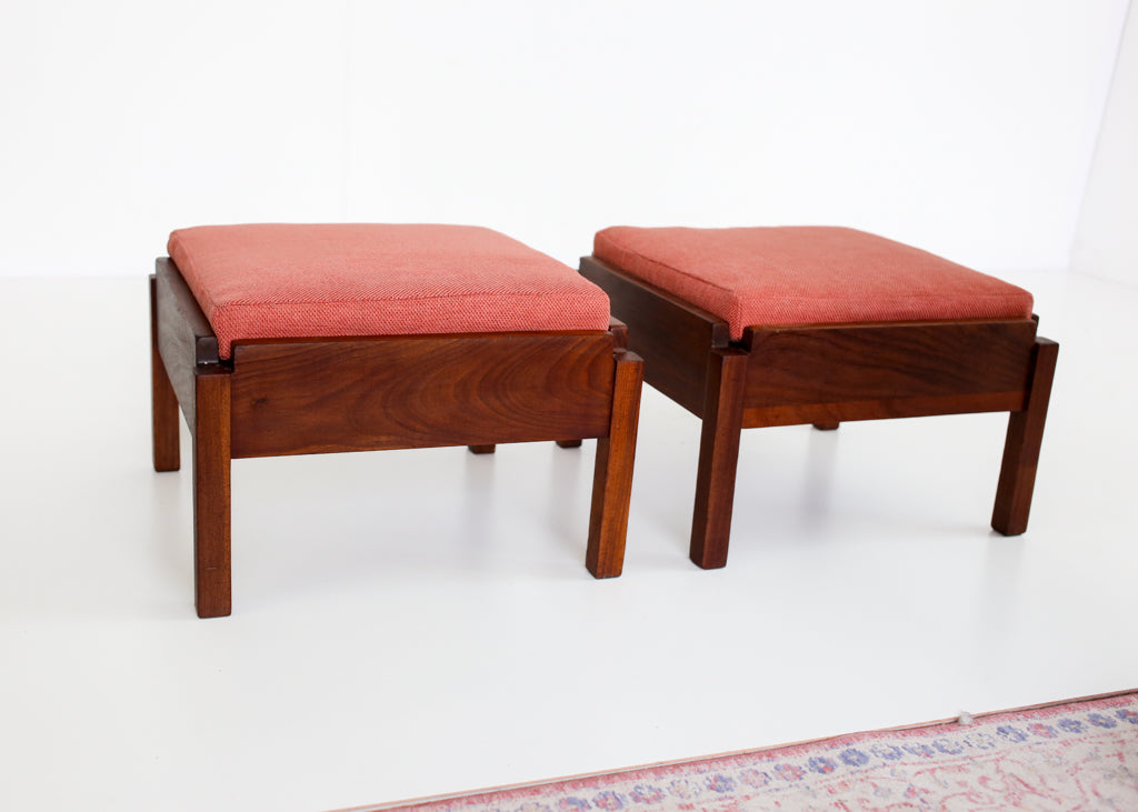 A Pair of Imbuia Footstools