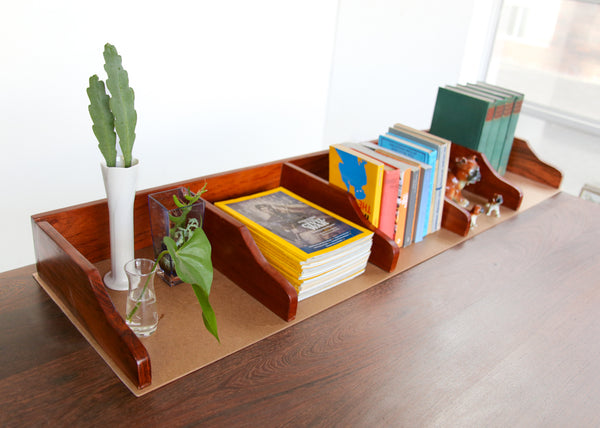 Rhodesian Teak Desktop Organiser