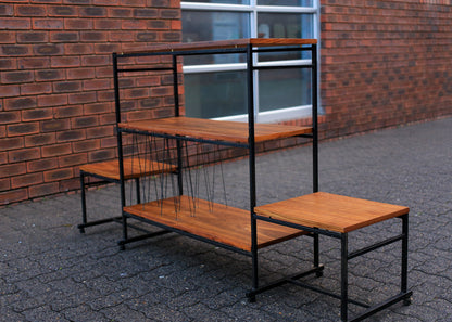 1960's Steel and Kiaat Shelf