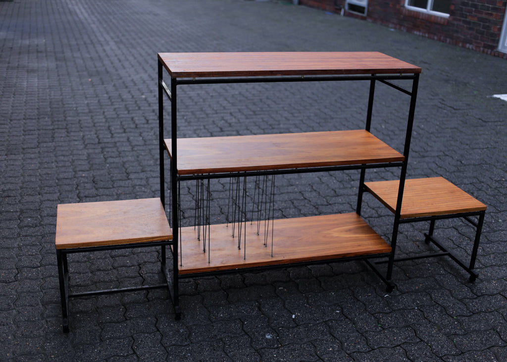 1960's Steel and Kiaat Shelf