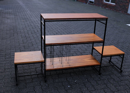1960's Steel and Kiaat Shelf