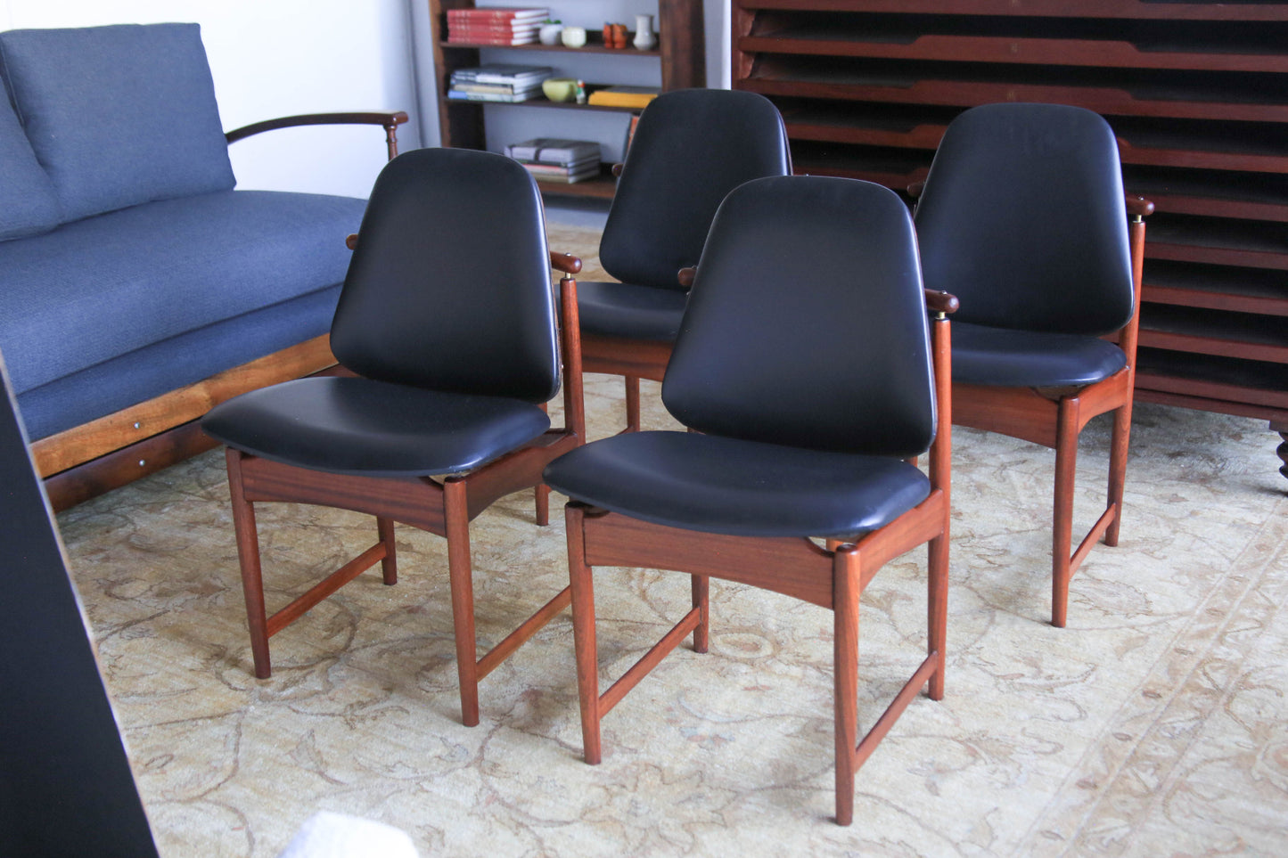 A Set of Four Frystark Status Dining Chairs