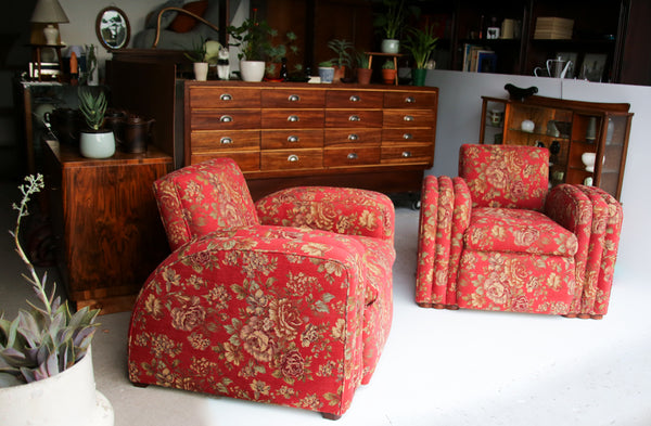 Two Antique Art Deco Chairs