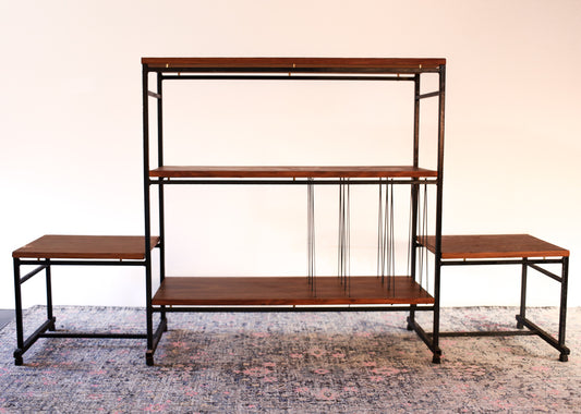 1960's Steel and Kiaat Shelf