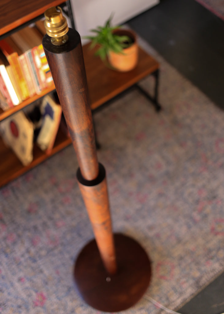 Vintage Solid Wood Floor Lamp