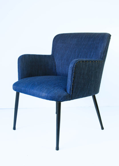 Vintage Tub Chair with Steel Legs