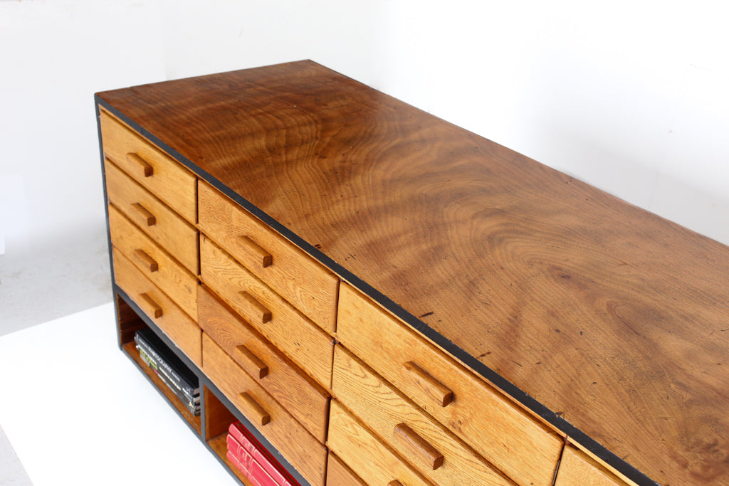 Oak Haberdashery Cabinet with 16 Drawers
