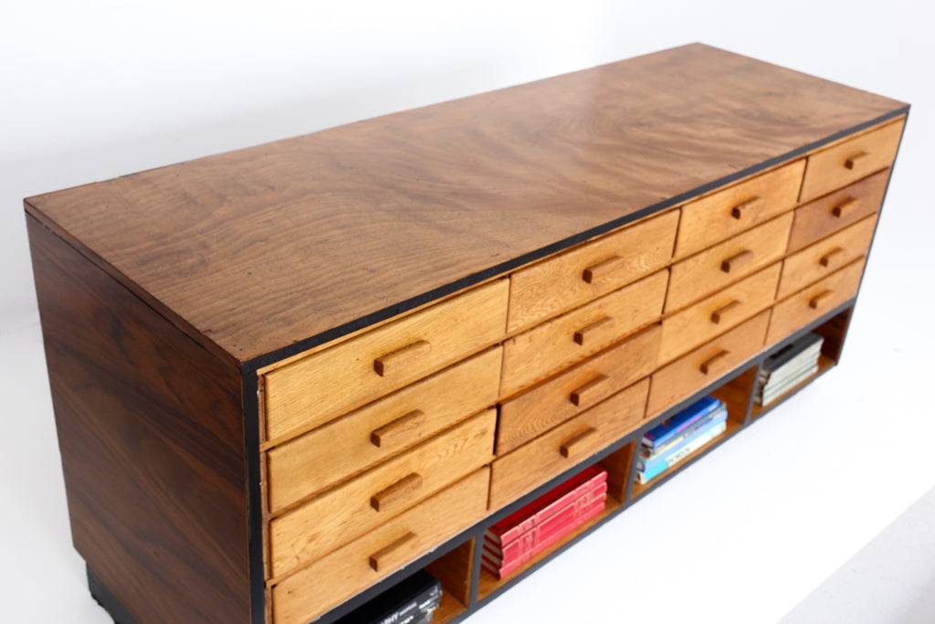 Oak Haberdashery Cabinet with 16 Drawers