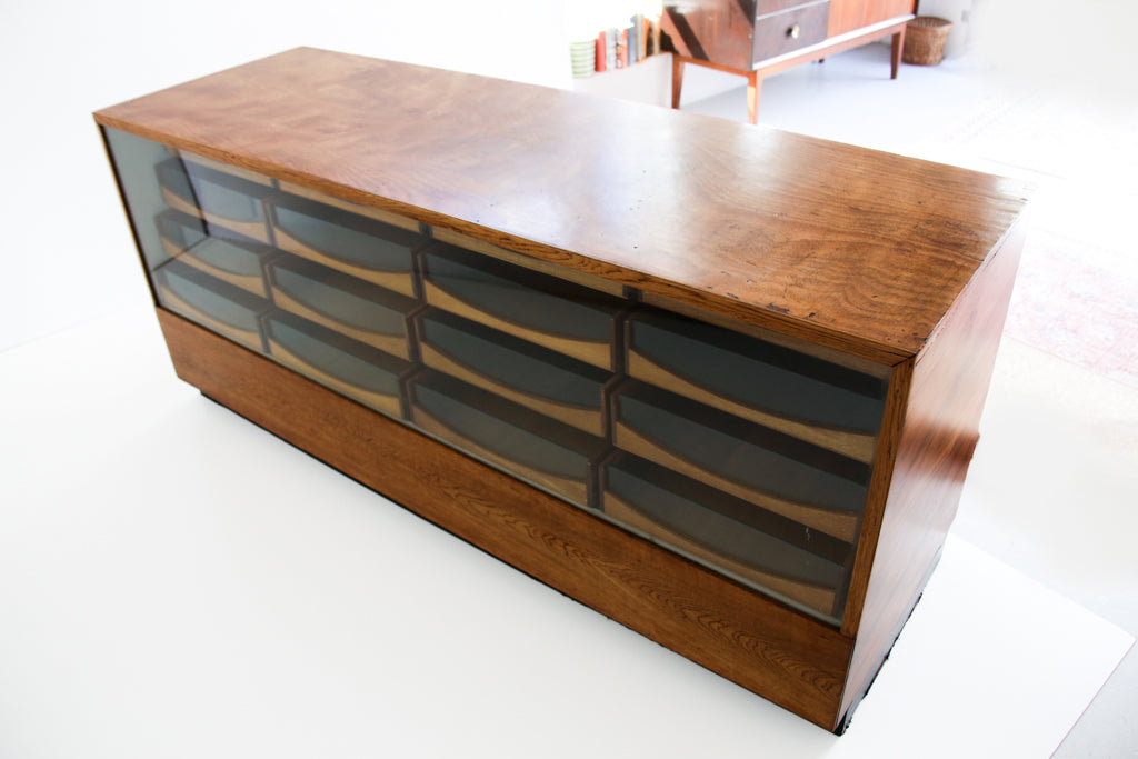 Oak Haberdashery Cabinet with 16 Drawers