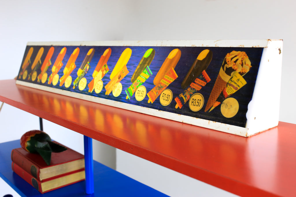 Vintage Ice Cream Advertisement Light Box