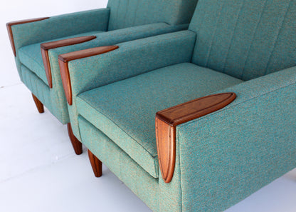 Pair of Airflex Armchairs and Three-seater Sofa - priced per item
