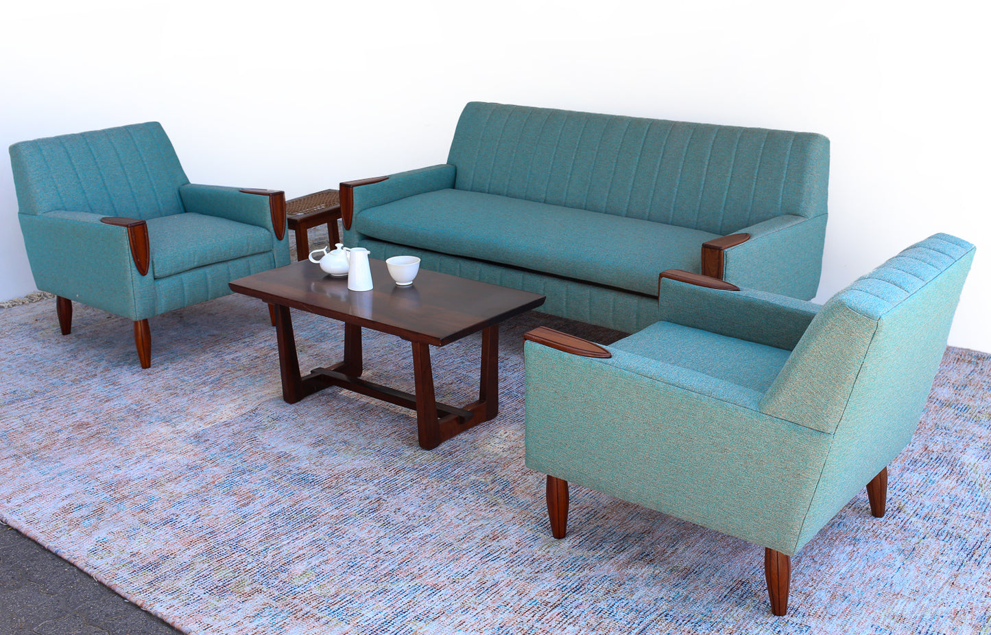 Pair of Airflex Armchairs and Three-seater Sofa - priced per item