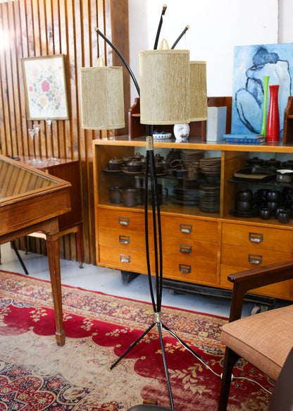 1950s Floor Lamp with Three Lights