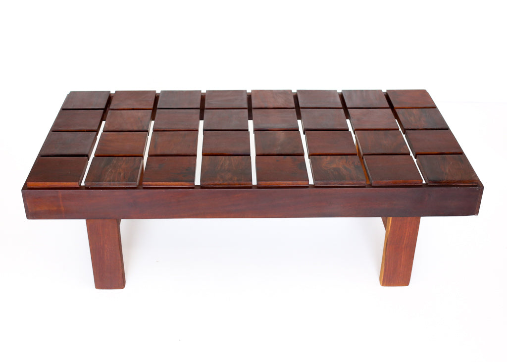 Brutalist Solid Imbuia Coffee Table