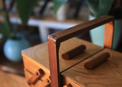 Vintage Accordion Sewing Box