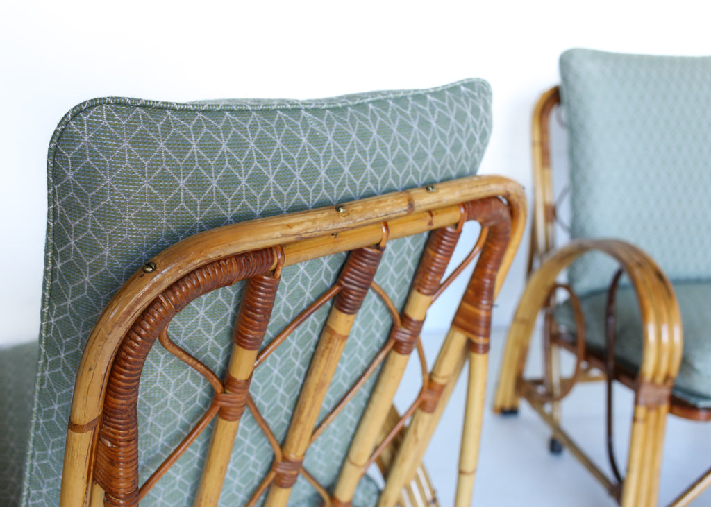 A Pair of Pretzel Cane Chairs