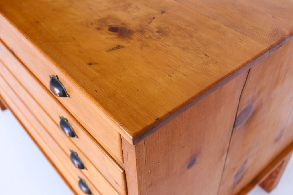 Vintage Oregon Architects Plan Chest of Drawers
