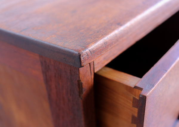 Vintage Dark Oak Filing Cabinet