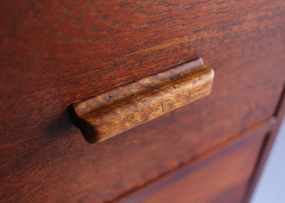 Vintage Dark Oak Filing Cabinet