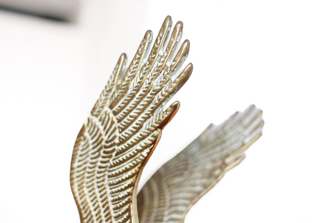 Brass Eagle in Flight Figurine