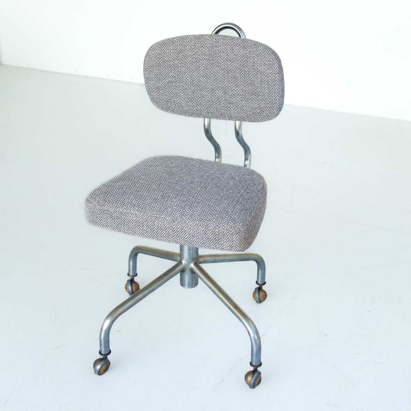 Vintage Typist Chair with Chrome Frame