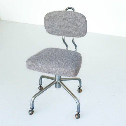 Vintage Typist Chair with Chrome Frame