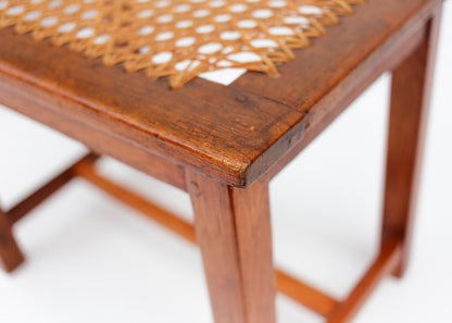 Pair of Antique Wicker Top Bankies