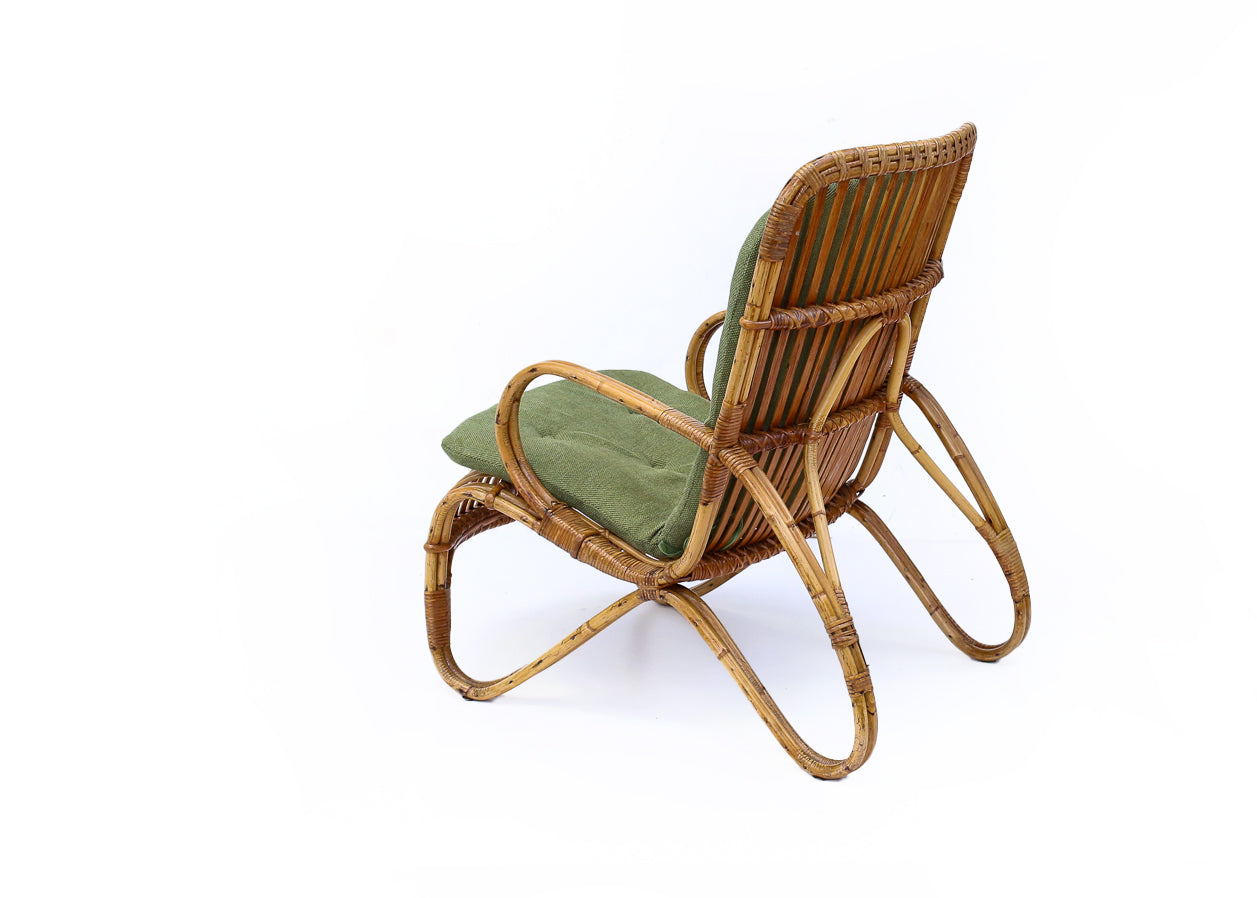 Two Vintage Cane Armchairs - priced per piece