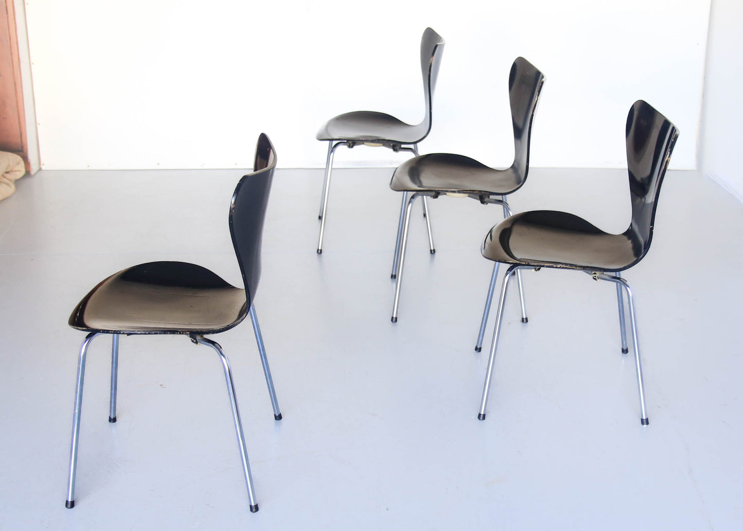 A Set of Four Series 7 Chairs by Arne Jacobson for Fritz Hansen