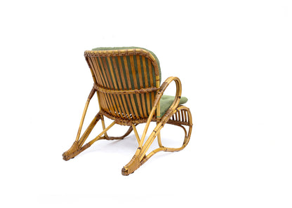 Two Vintage Cane Armchairs - priced per piece