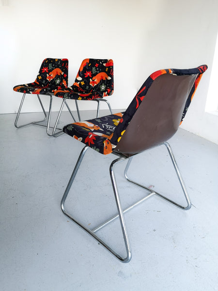 Four Covered Polyside Chairs by Robin Day for Hille