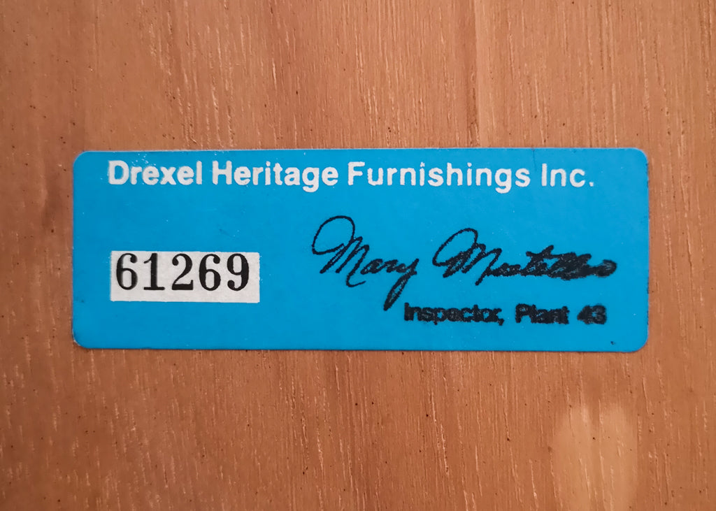 Three Piece Drexel Heritage Furnishings Illuminated Cabinet - 1970's