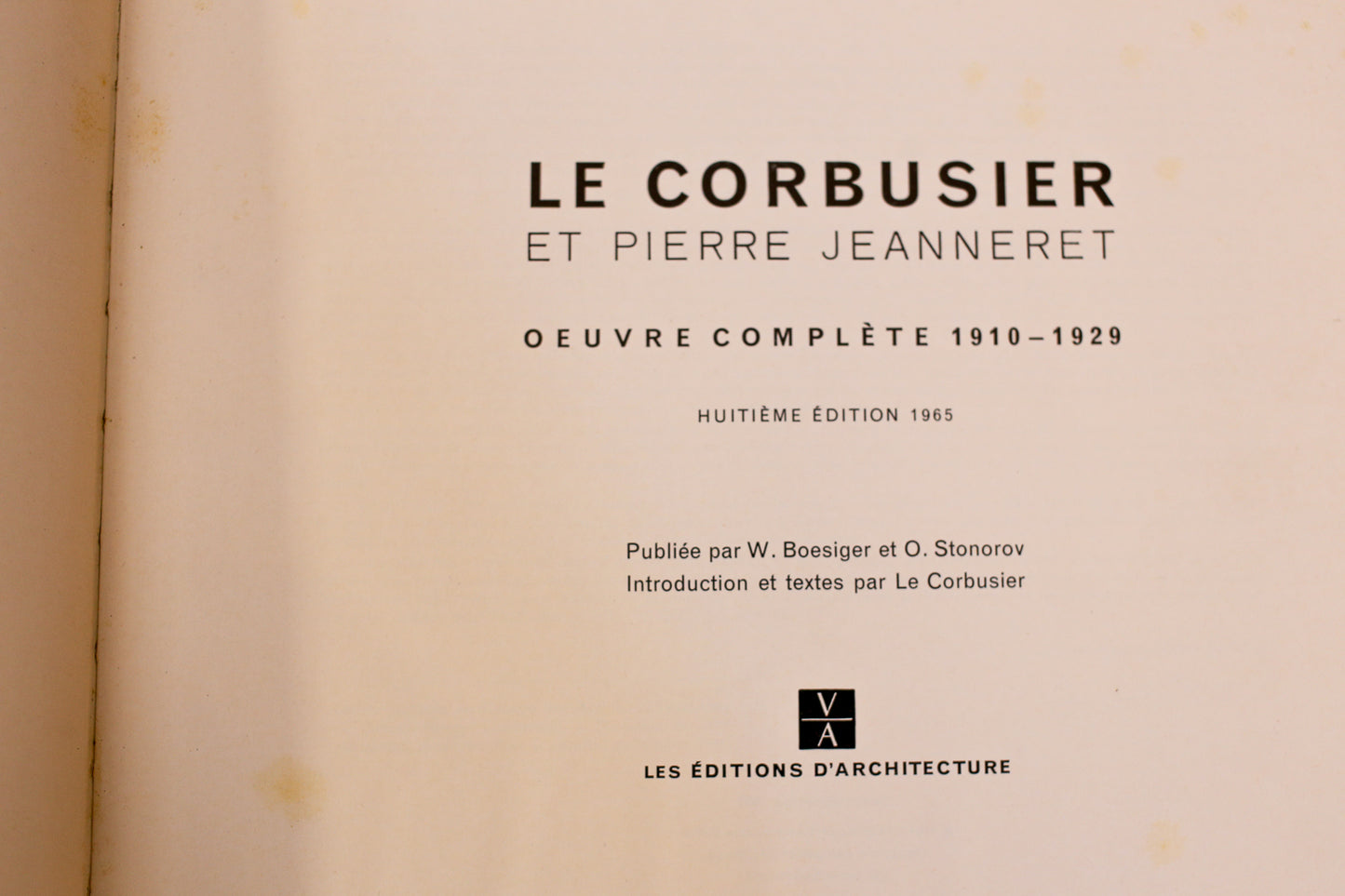 Collectible Le Corbusier Complete Works/Oeuvre Complète set
