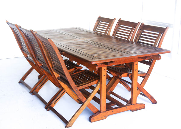 Twelve Seater Solid Wood Patio Table