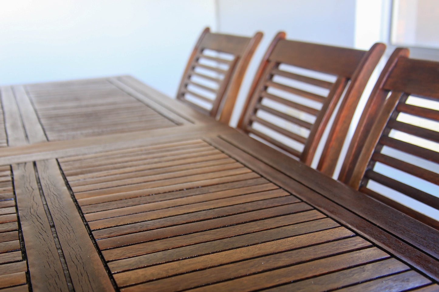 Twelve Seater Solid Wood Patio Table