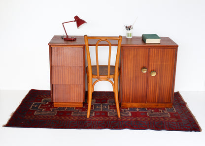 Narrow Desk With Drawers and Cabinet