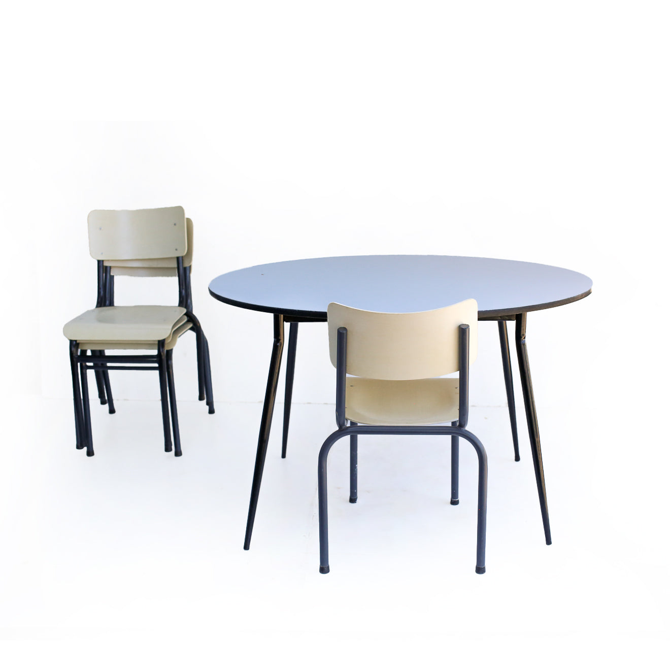 Mid-century Steel Base Kitchen Table