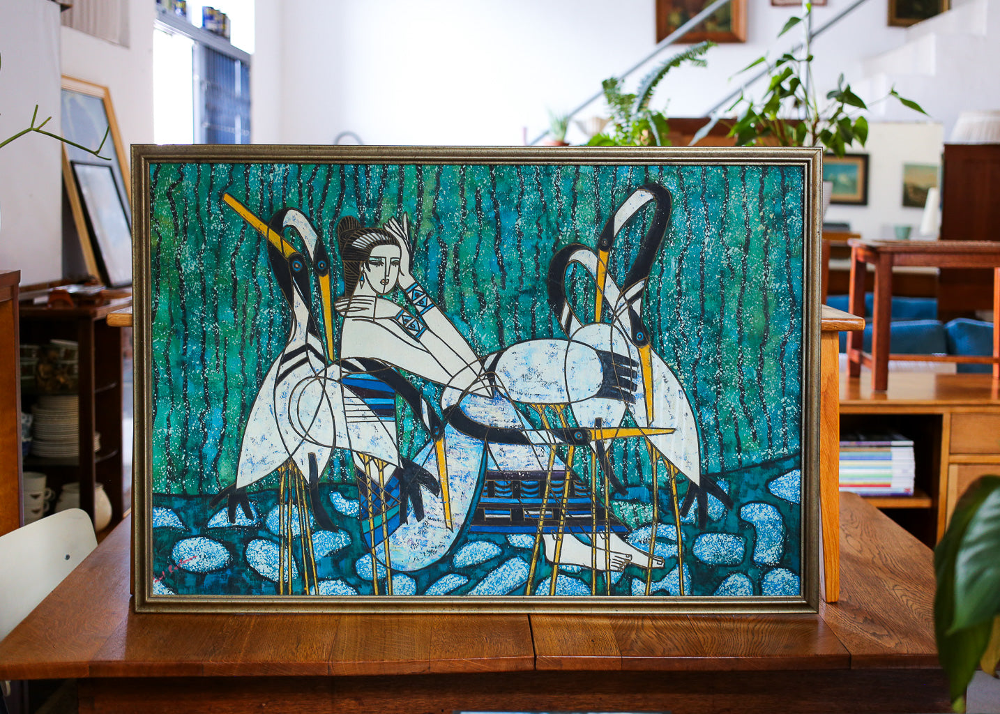 Retro Framed "Emerald Valley" Reproduction