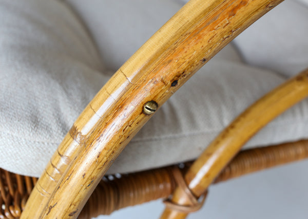 80s Cane Armchair