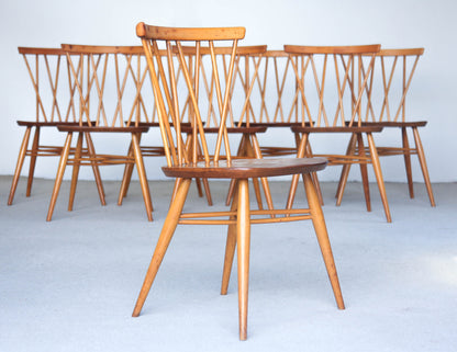 A Set of Four Vintage Shalstone Dining Chairs by Lucian Ercolani for Ercol (Two Sets Available)