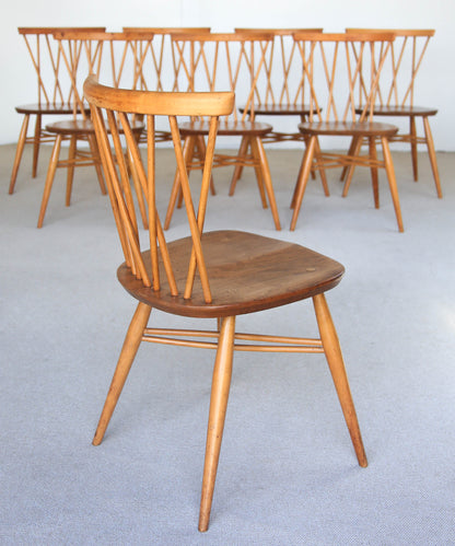 A Set of Four Vintage Shalstone Dining Chairs by Lucian Ercolani for Ercol (Two Sets Available)