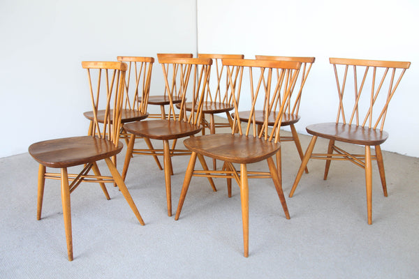 A Set of Four Vintage Shalstone Dining Chairs by Lucian Ercolani for Ercol (Two Sets Available)