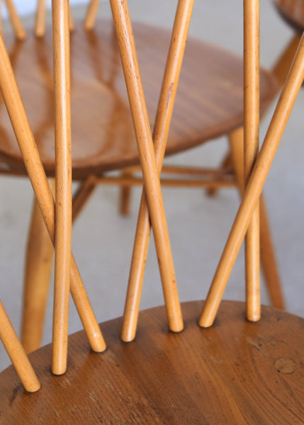 A Set of Four Vintage Shalstone Dining Chairs by Lucian Ercolani for Ercol (Two Sets Available)