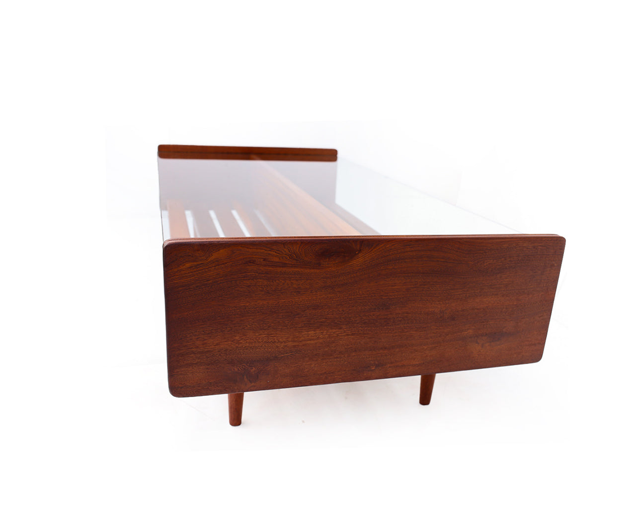 Sapele Mahogany Glass Top Coffee Table