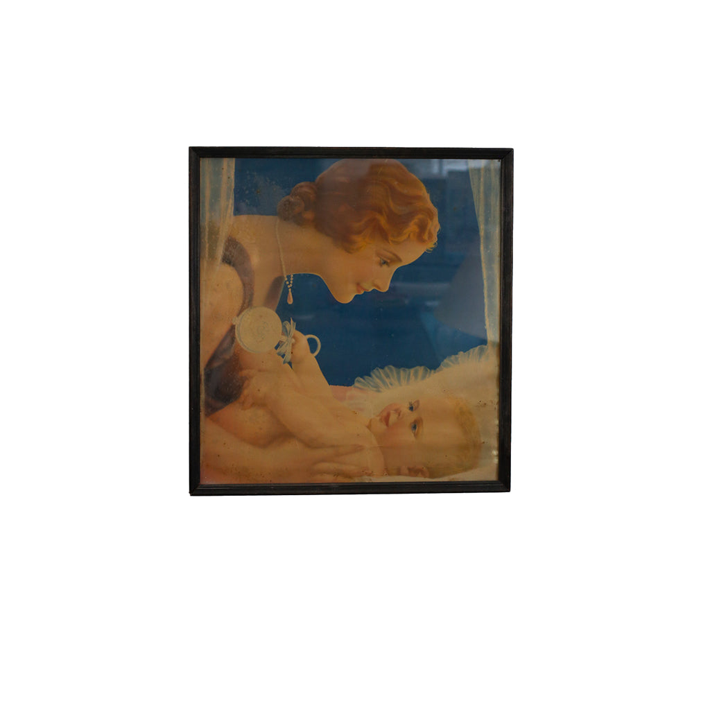 Vintage Framed Mabel Rollins Harris Litho Print