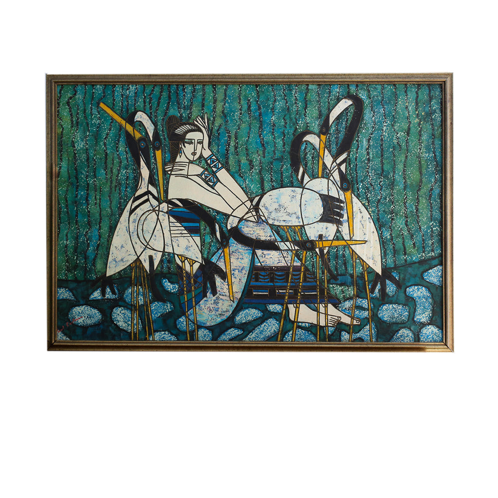 Retro Framed "Emerald Valley" Reproduction