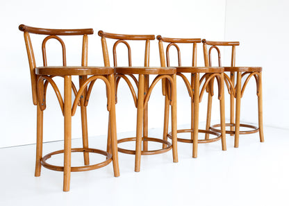 Set of Four Bentwood Counter Chairs
