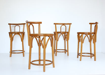 Set of Four Bentwood Counter Chairs