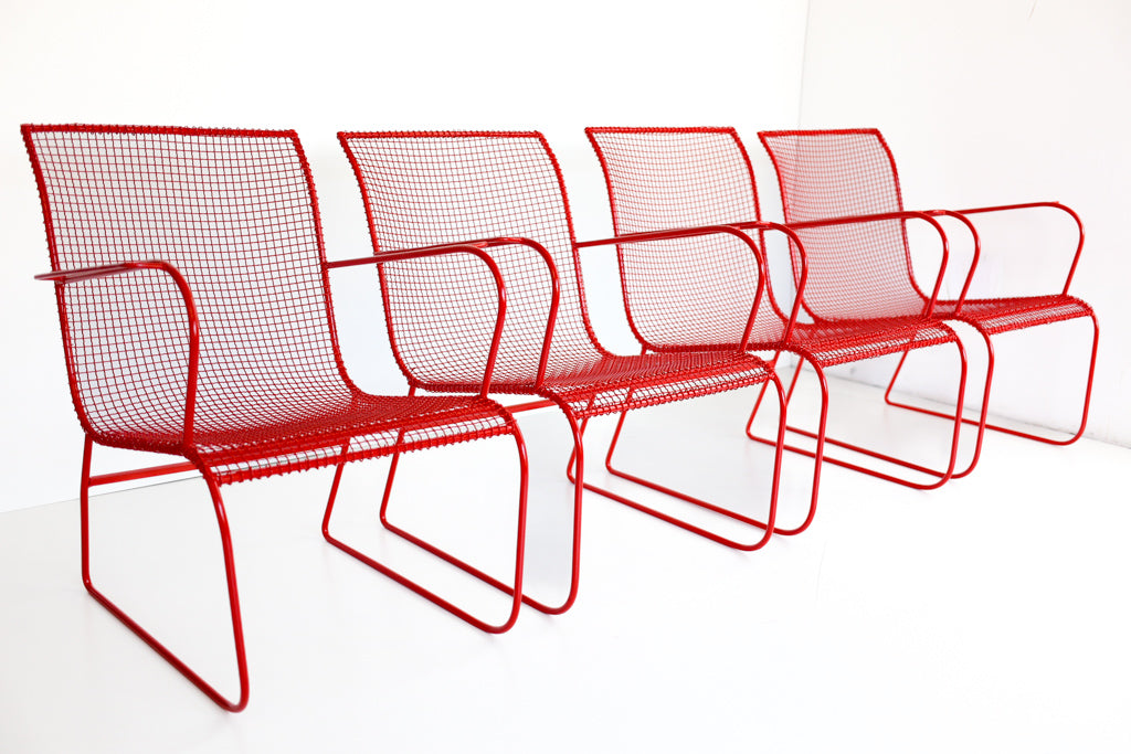 Vintage Steel Patio Chairs - priced per pair